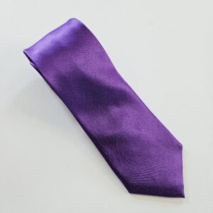 Bocara Premium Silk Color Block Bright Purple Classic Solid Color Formal Tie